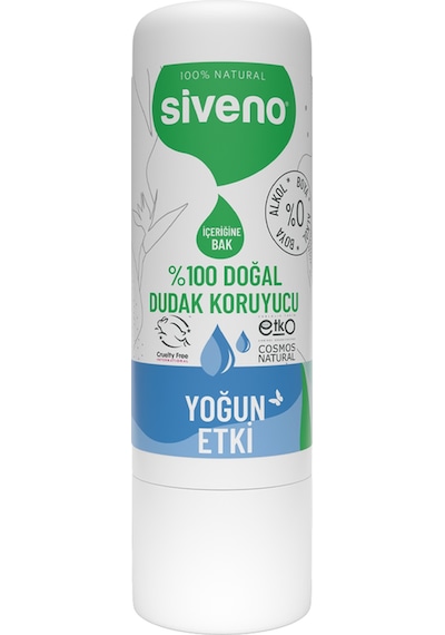 Siveno %100 Doğal Dudak Koruyucu Yoğun Etki Bitkisel Lip Balm Krem Nemlendirici Parlatıcı Onarıcı 6 G