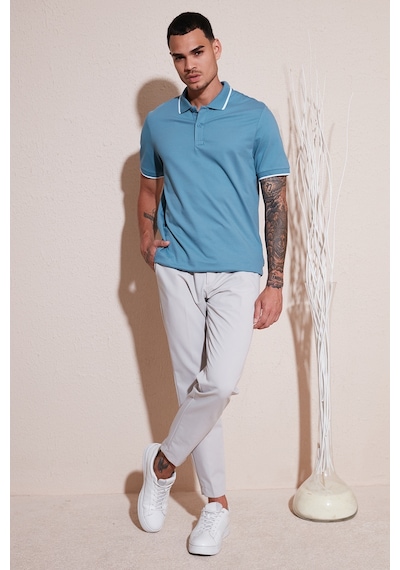 Buratti Pamuklu Regular Fit Erkek Polo Yaka T Shirt 5902063 Açık Mavi Buratti Pamuklu Regular Fit Erkek Polo Yaka T Shirt 5902063 Açık Mavi