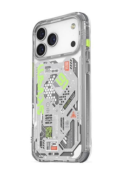 Apple Uyumlu iPhone 17 Pro Kılıf Desenli Airbag Tasarımlı Skinarma Spectra Kapak Beyaz Beyaz