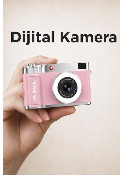 Torima CMR50 Mini Dijital Retro Kamera 48 MP Selfie Video Vlog Kamerası