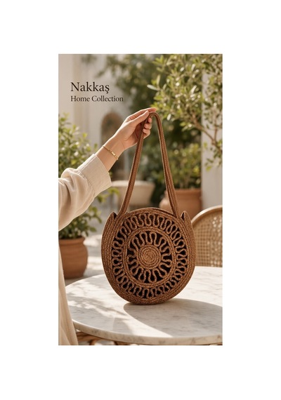 Nakkaş Home Collection Jüt Çanta Kadın Hasır Çanta, Plaj Çantası, Omuz Ve Günlük Kullanım Çantası-kahverengi-40x35 Cm Nakkaş Home Collection Jüt Çanta Kadın Hasır Çanta, Plaj Çantası, Omuz Ve Günlük Kullanım Çantası-kahverengi-40x35 Cm