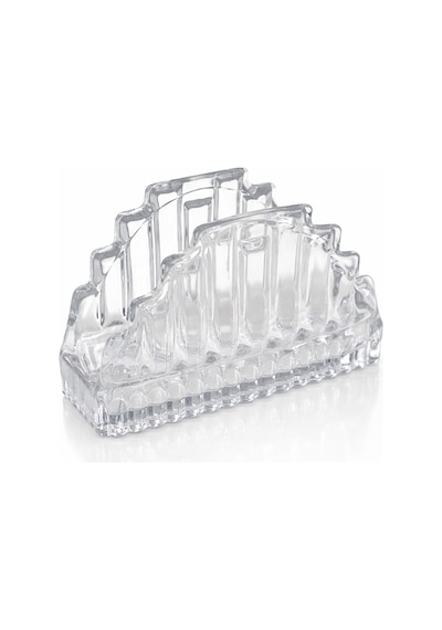 Grandora 2'li Cam Peçetelik Şeffaf Dekoratif Lüks Kristal Görünümlü Peçete Tutucu (En:12CM, Boy: 12CM)