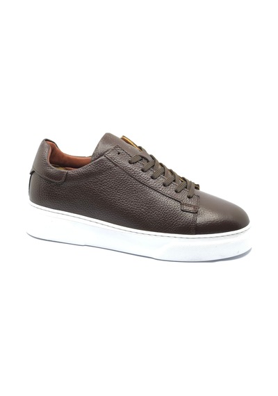 Makras Exclusive 777 Erkek Deri Sneaker Ayakkabı Kahverengi