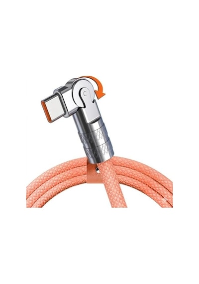 A6018 Type C To Type C Hızlı Şarj Data Kablosu Çevirici Dönüştürücü Adaptör 180 Döner 120w - 2m