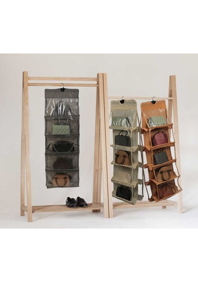 Çanta Düzenleyici Askılı Dolap Içi 10 Cepli Organizer Krem Kumaş 45 X 125 Krem Tr Diğer