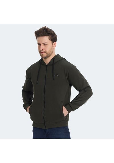 Slazenger KOZZAX IN Erkek Sweatshirt Haki