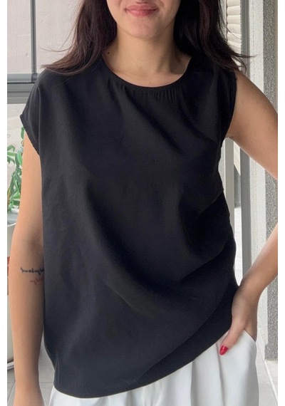 Bb Butik Basic Tasarım Dokuma Modal Kumaş Kolsuz Bluz Rahat Kalıp Modern Kadın Bluz My3535 siyah Bb Butik Basic Tasarım Dokuma Modal Kumaş Kolsuz Bluz Rahat Kalıp Modern Kadın Bluz My3535 siyah