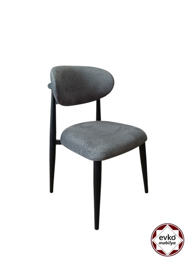 Evko Mobilya İnci Sandalye, Mutfak Salon Sandalyesi, 2 Adet Sandalye, Metal Sandalye, Yemek Sandalyesi, Otel Cafe Restoran Sandalyesi Gri
