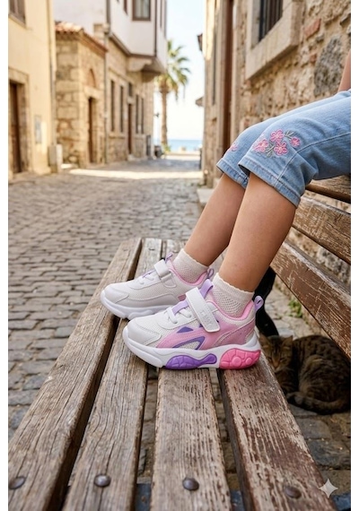 Fort Rory Cool Anatomik Rahat Sneaker Kız Çocuk Ayakkabı Beyaz-pudra