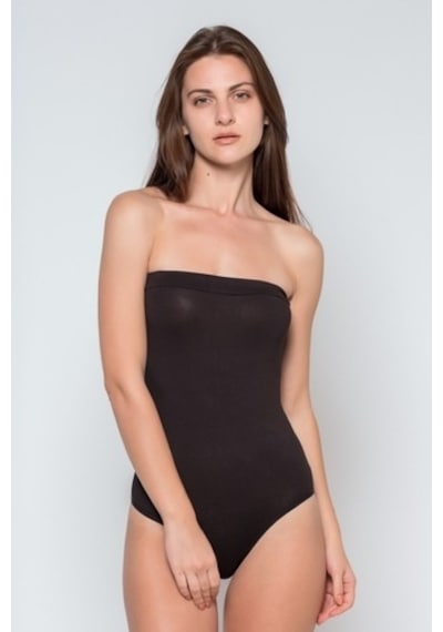 C&City Camasircity 305 Kadın Straplez Çıtçıtlı Body Siyah (543868746)