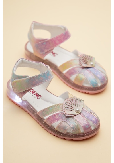 Dilimler Ayakkabı Şirinbebe Ortopedik Kız Çocuk Sandalet Pudra Yelpaze Detaylı Önü Kapalı-4714 Dilimler Ayakkabı Şirinbebe Ortopedik Kız Çocuk Sandalet Pudra Yelpaze Detaylı Önü Kapalı-4714
