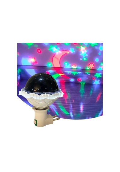 Kristal Gökyüzü Modlu Yıldızlı Hareketli 360 Derece Dönen Kristal Led Ampül Çok Renkli