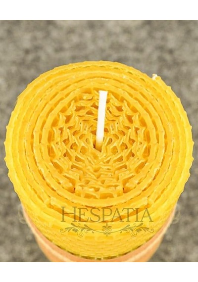 Doğal Balmumu Petek Mum 3&apos Lü Set Hesperia 10.5cm X 4cm Elle Sarım Zararlı Kimyasalı İçermez Temiz Yanış 50 x 22