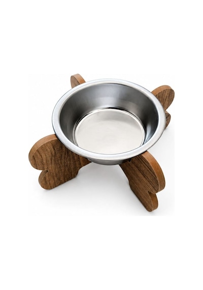 Paslanmaz Çelik Kase Kedi - Köpek Mama Ve Su Kabı - Tekli - Çapraz Ayak - 350 Ml