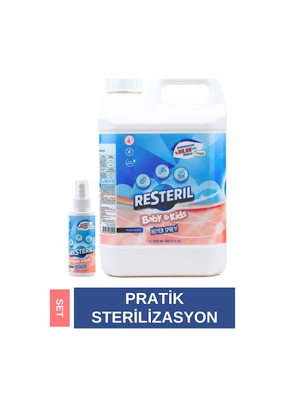 Yenidoğan Bebek Sterilizatör Alkolsüz Biberon Emzik Temizleyici Dezenfektan Sprey Set