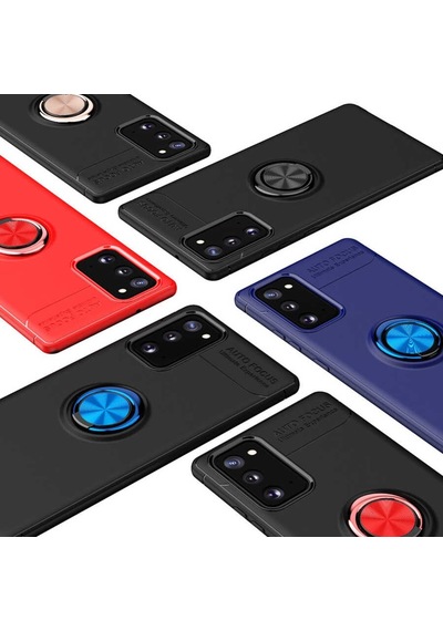 Samsung Uyumlu Galaxy Note 20 Kılıf Yüzüklü Magnetli Ravel Case