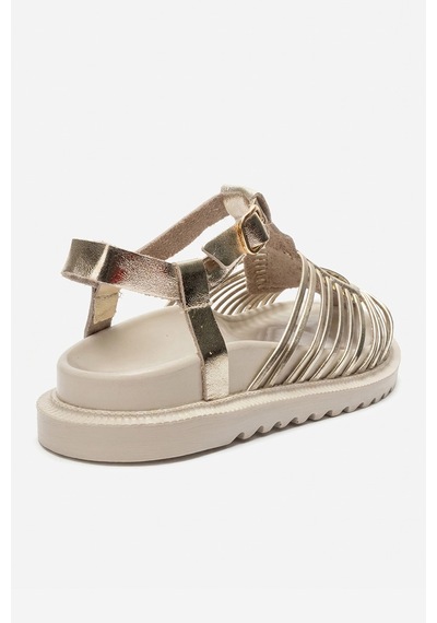Luvi Shoes Thames Altın Hakiki Deri Kadın Sandalet