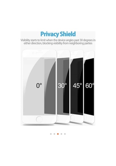 Apple  Uyumlu  iPhone 6 6s Beyaz Privacy Kavisli Hayalet Gizlilik Filitreli Full Ekran Koruyucu