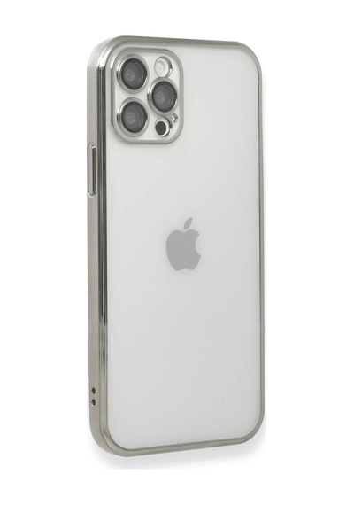 İphone 12 Pro Max Kılıf Razer Lensli Silikon - Gümüş