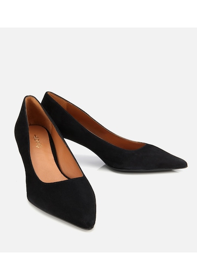 Hotiç Kadın Süet Deri Siyah Esnek Tabanlı İnce Topuklu Stiletto 01ayh312500a100 Siyah