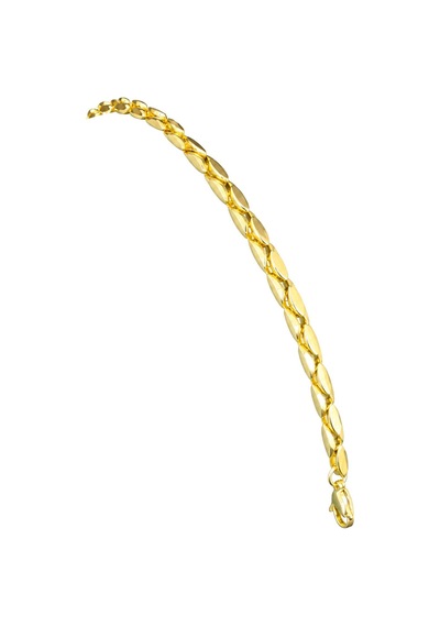 Pirinç Tanesi Zincir Altın Kaplama Kararmaz Bileklik Gold