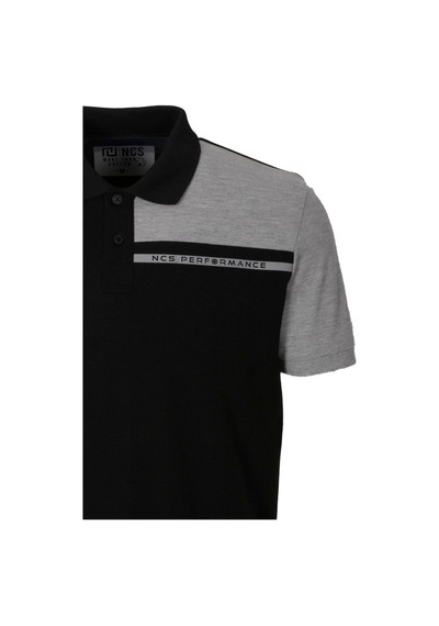Erkek Polo Yaka Tişört Beyaz Slim Fit Ribanalı Kol T-shirt Ncs Jeans 1164-siyah Siyah