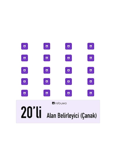 Rebuwo Alan Belirleyici Çanak Antrenman Çanağı 20 Adet Mor