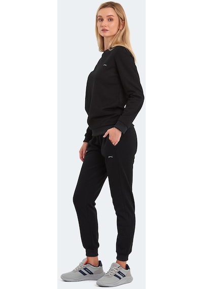 Slazenger OLINDA Kadın Cepli Siyah Eşofman Takımı
