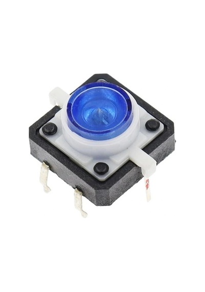 12x12mm Mavi Led Işıklı Tact Switch