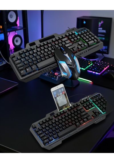 Rgb Işıklı Mekanik Gaming Klavye Seti Uuczzzpg8018klavyeeeee2