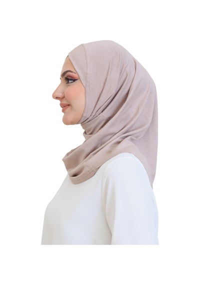 Modish Group Kadın Hazır Türban Çapraz Tek Parça Pratik Namaz Başörtüsü Açık Vizon