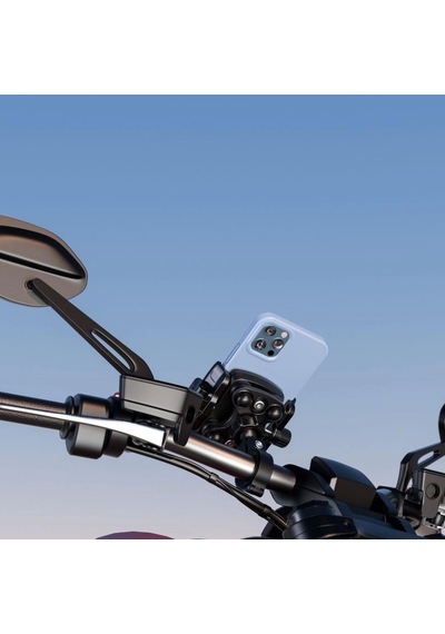 Moto Yc Telefon Tutucu Gidon 4 Yastıklı Titreşim Modüllü
