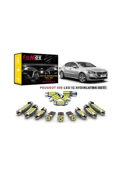 Peugeot 508 LED İç Aydınlatma Ampul Seti FEMEX Parlak Beyaz