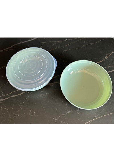 2 Adet 2350 Ml Kapaklı Ve Kapaksız Chef Kase Seti 2 Parça Yeşil Renk