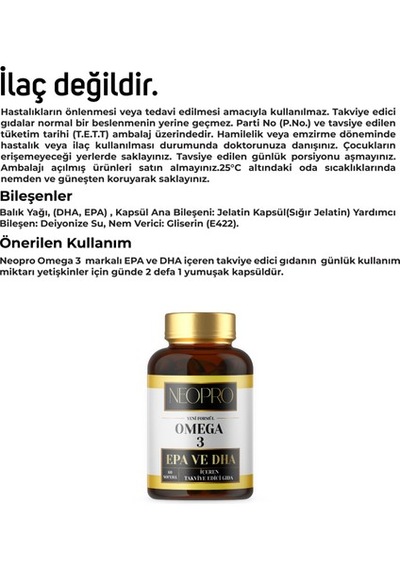 Neopro Collagen- Omega 3 - Balık Yağı Vitamini - 60 Softgel