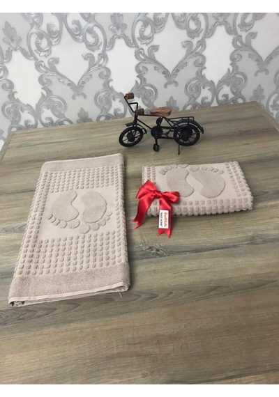 Banyo Ayak Havlusu 2'li Bej