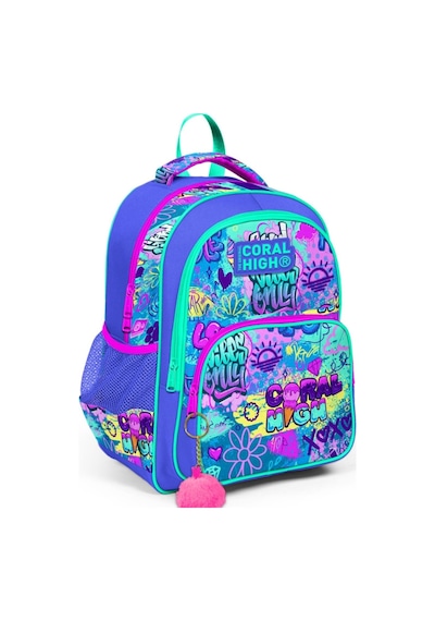 Coral High Lavanta Yeşil Pembe Grafiti İlkokul Okul Sırt Çantası - Kız Çocuk