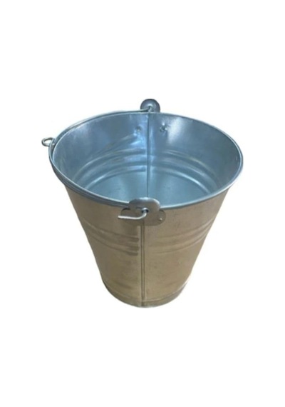 Mobilreyon 4 Adet Su Kum Kovası 10 Litrelik, Metal Galvanizli Sac Kova, Yangın Kovası
