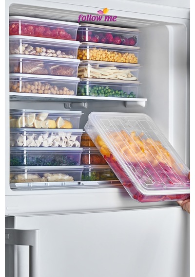 DeepFreezer Organizer Saklama Kabı Büyük (2.4 LT)(6 Adet)