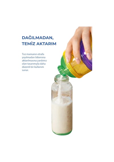 Babyjem - Katlı Toz Mama Kabı Renkli