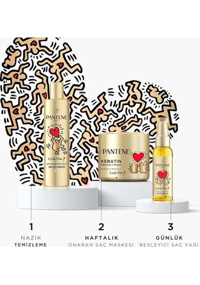 Keith Haring Onarıcı &amp Koruyucu Şampuan 250 Mililitre 3 Paketi