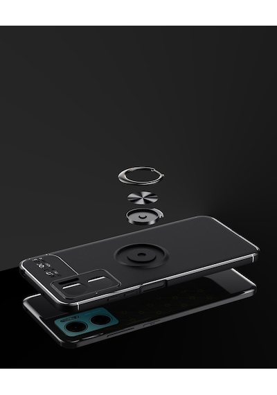 Xiaomi Redmi Note 11e Kılıf Zore Ravel Yüzüklü Silikon Kılıf