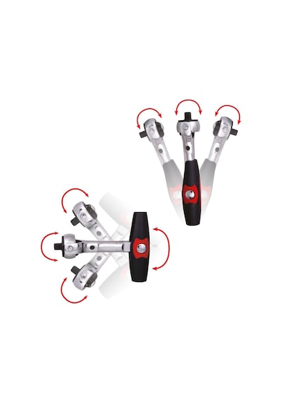 İzeltaş 1507067115 Mafsallı Cırcır T Kol 1-4'' 72 Diş 115Mm