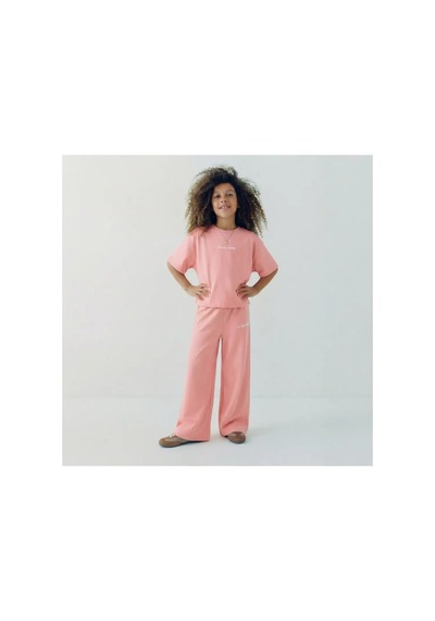 Poala Kids Pembe Wide Leg Takım
