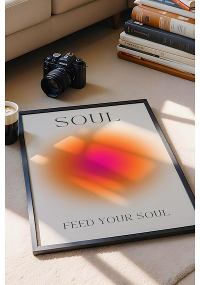 Feed Your Soul Çerçeveli Tablo Aura Enerji Renkleri