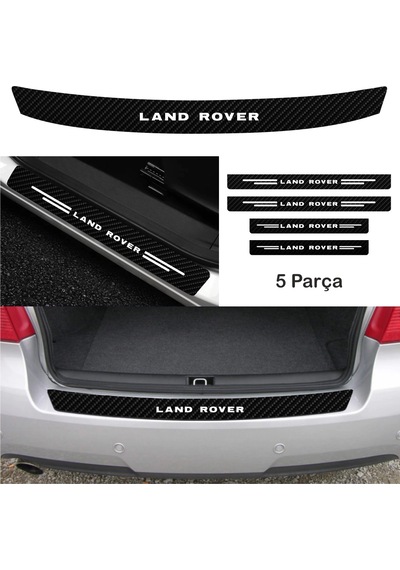 Land Freelander Rover İçin Uyumlu Aksesuar Oto Bağaj Ve Kapı Eşiği Sticker Set Karbon Kırmızı