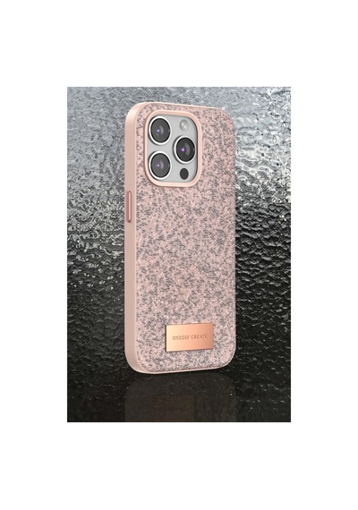 Onegif iPhone Uyumlu 14 Pro Bright Simli Kapak - Pembe