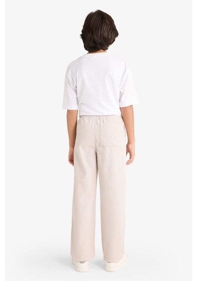 Defacto Erkek Çocuk Beli Lastikli Gabardin Pantolon G3642a825augr302 Gri