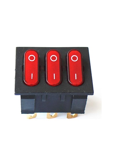 Kcd3 Üçlü Işıklı On-Off Anahtar 9 Pin