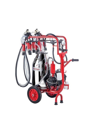 Kurtsan CYK Çift Sağım Yağlı Pompa Paslanmaz Çelik Tek Güğüm Süt Sağım Makinesi 40 L